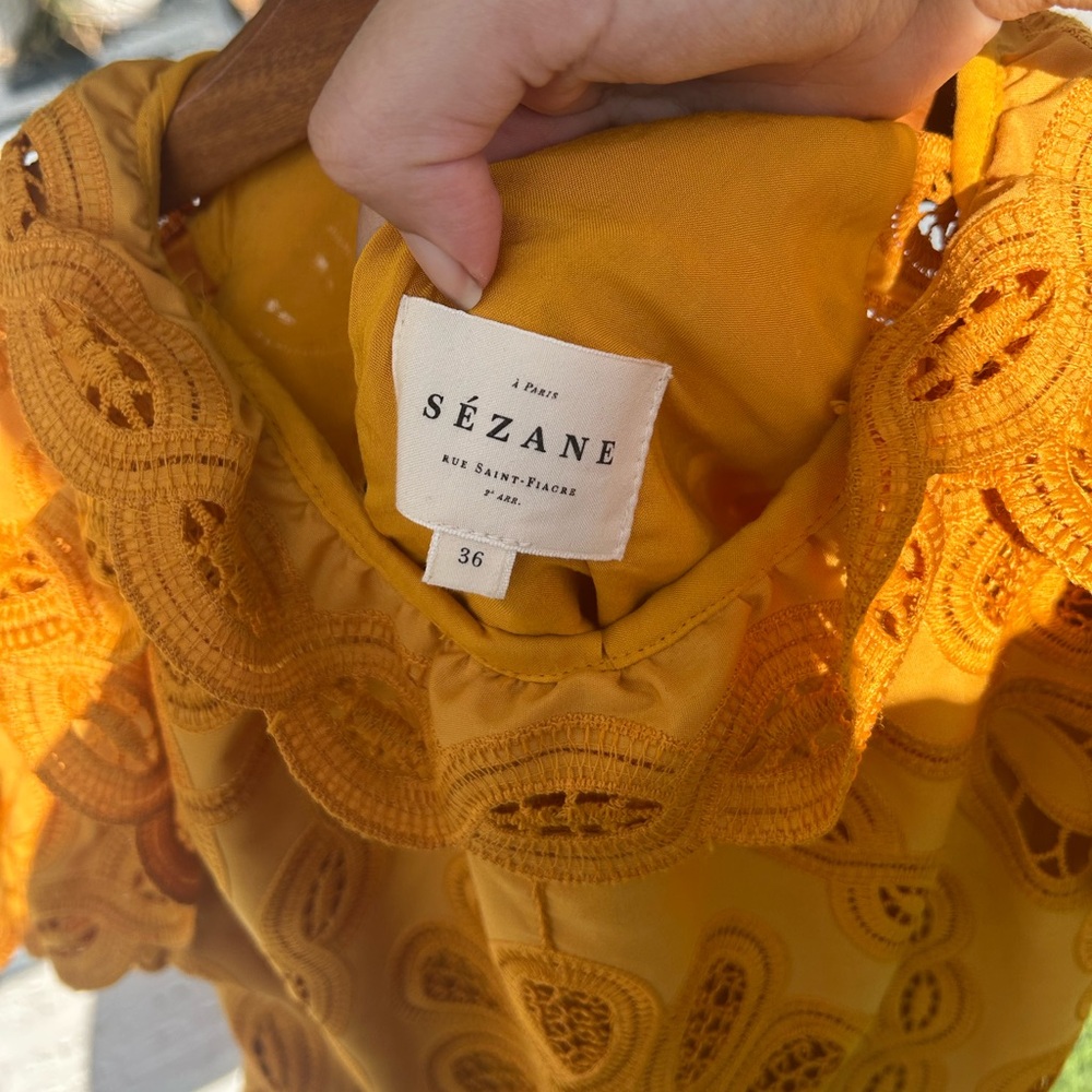 Sezane Nicole dress in Saffron size 36/4 - Picture 5 of 7